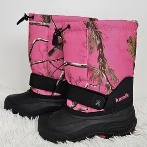 Kamik Pink and Black Winter Boots